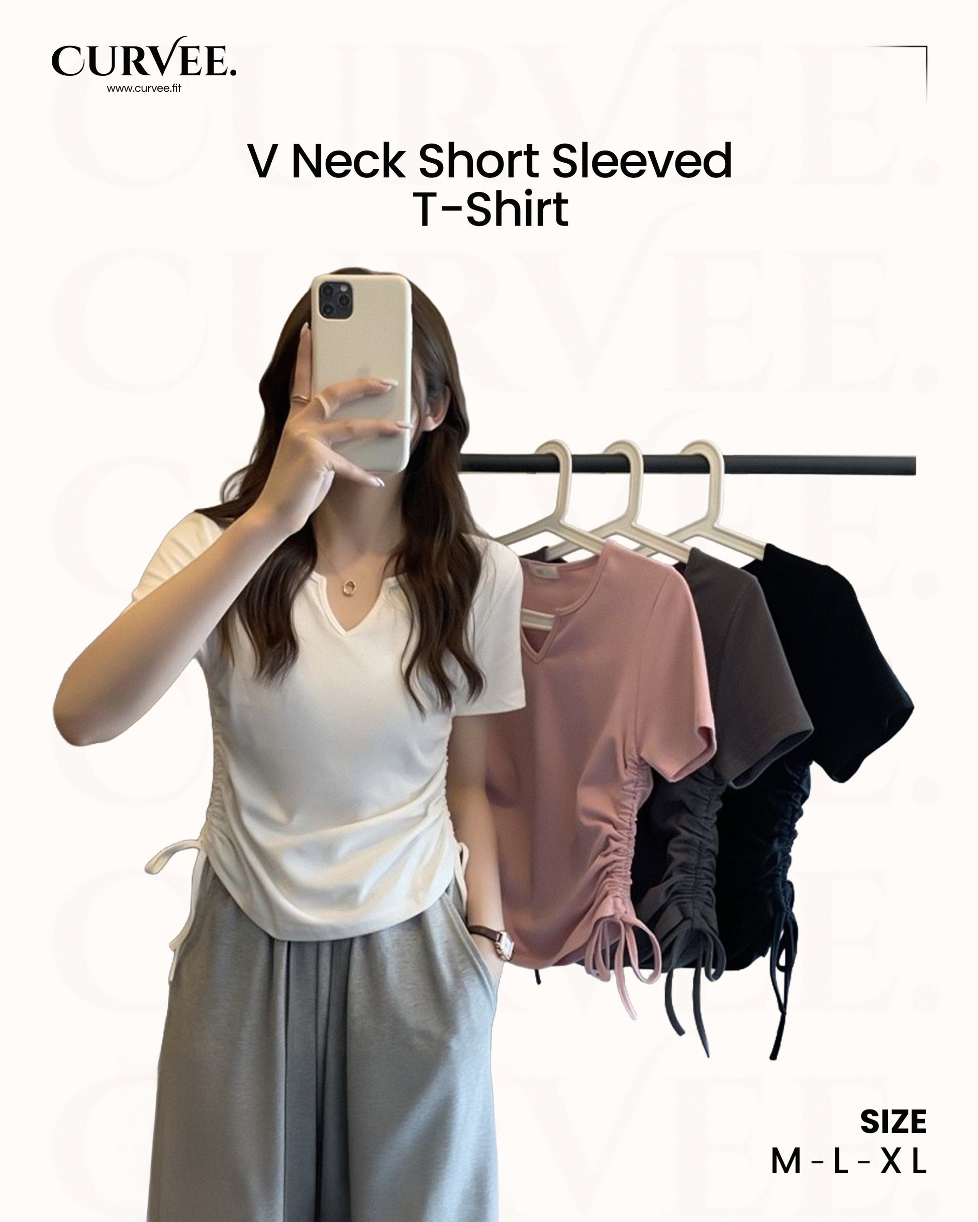 V Neck Short SleevedT-Shirt