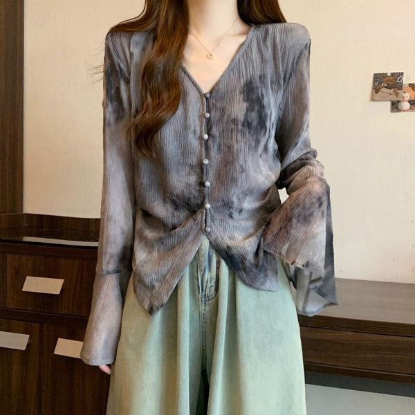 Girl Belly-Covering Slimming Horn Sleeve Top