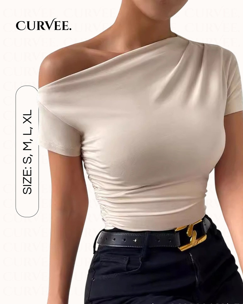 Short sleeve shoulder T-shirt top