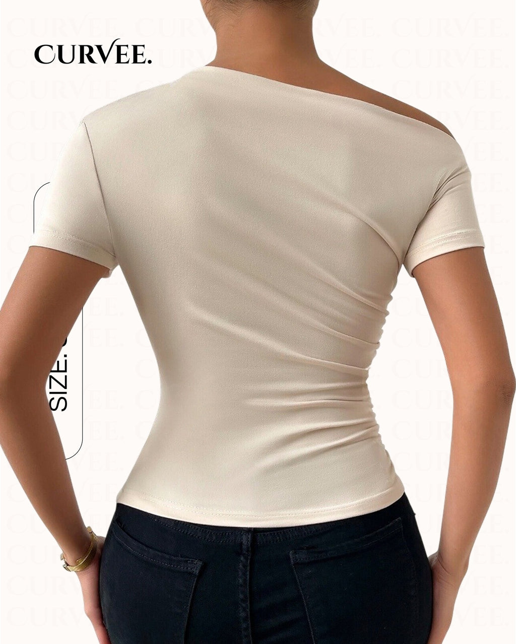Short sleeve shoulder T-shirt top