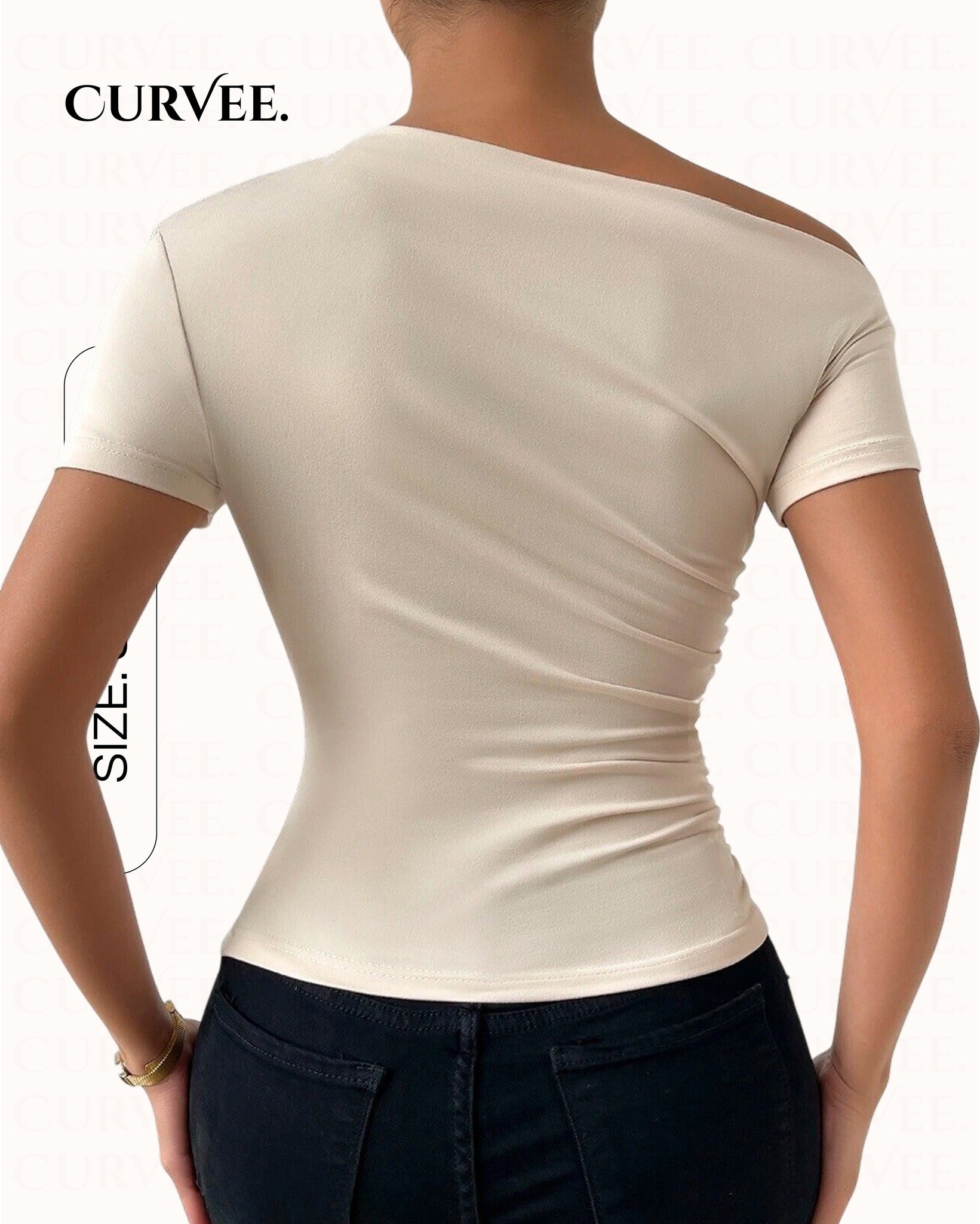 Short sleeve shoulder T-shirt top