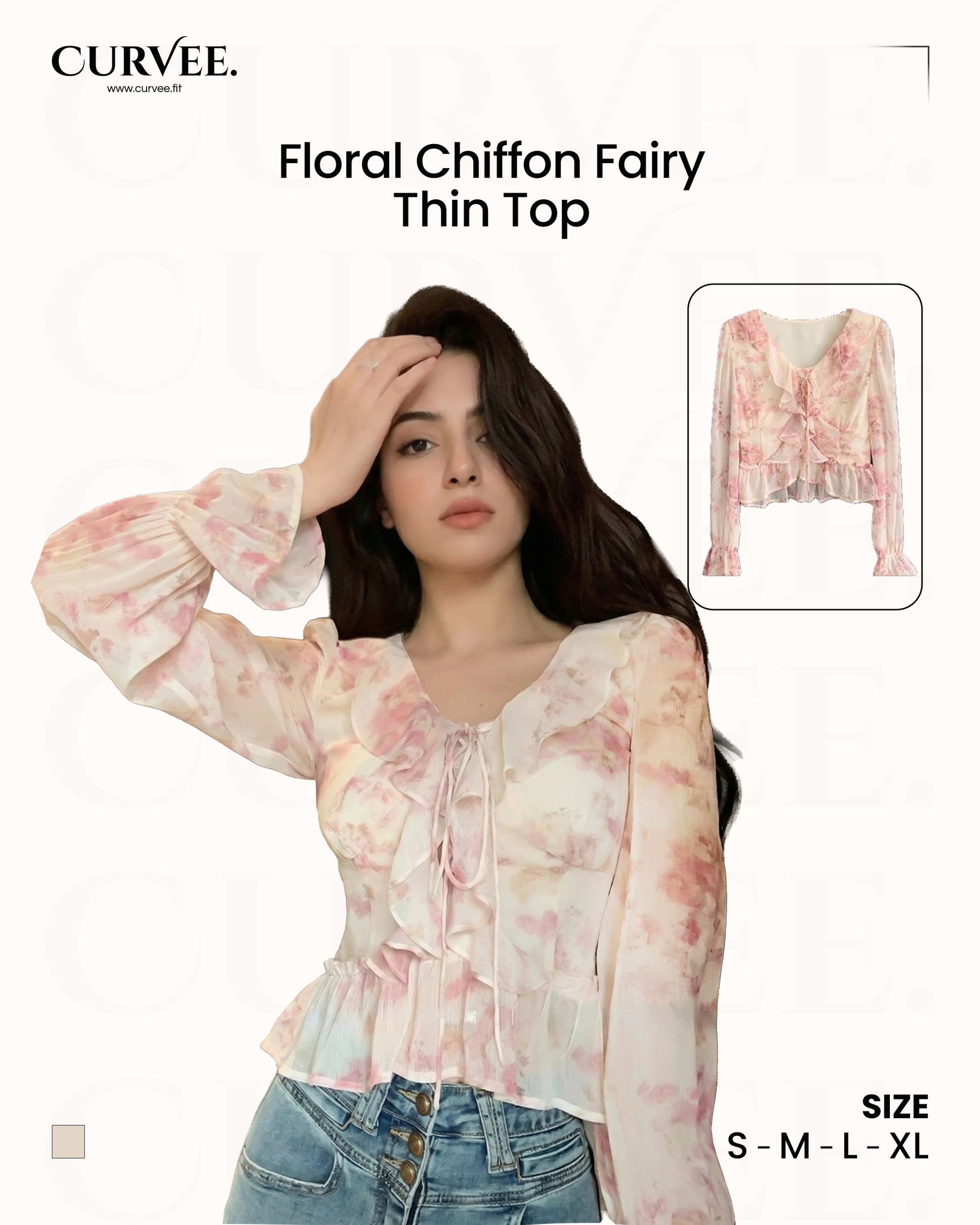 Aww! Floral Chiffon Fairy Thin Top
