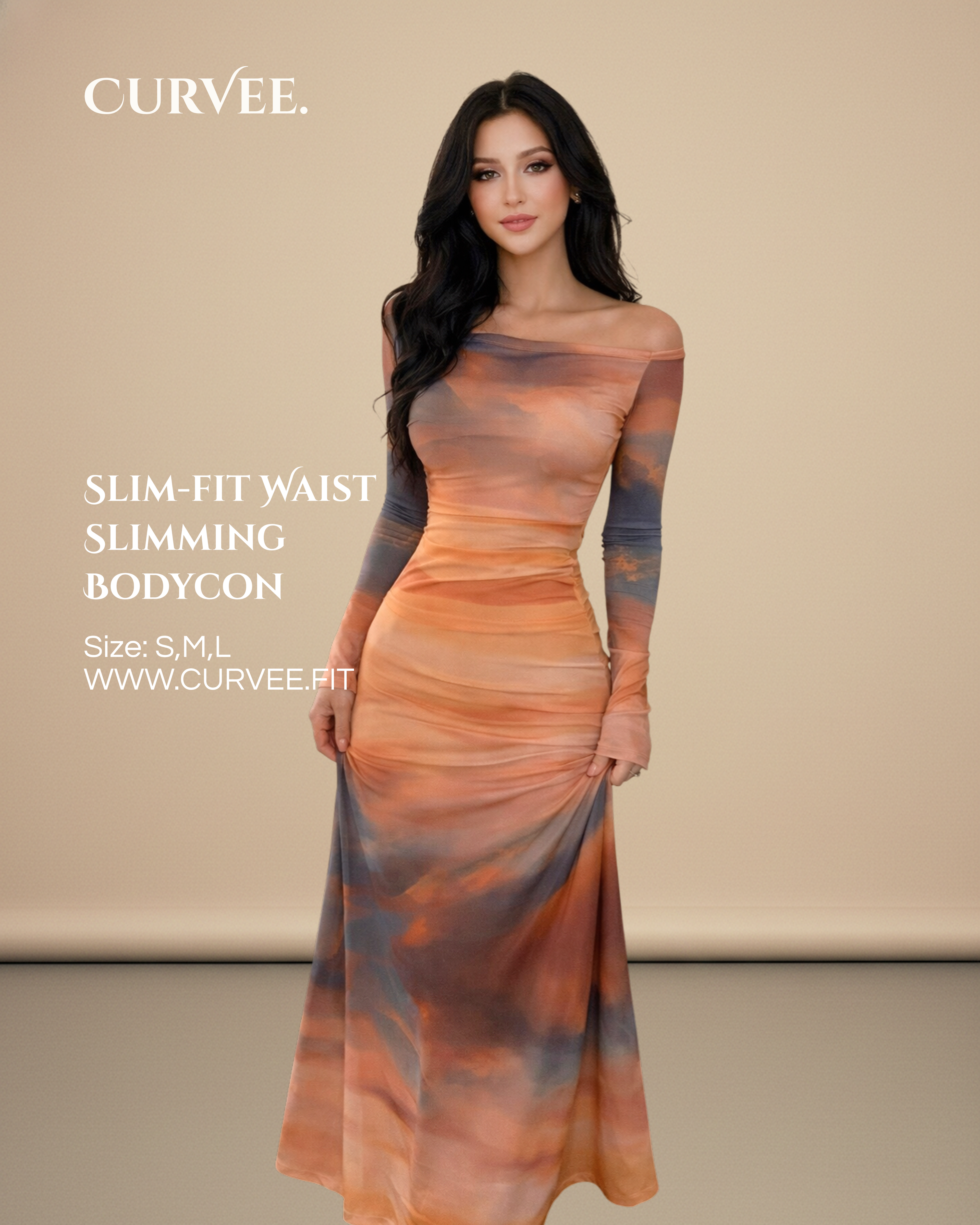 Aww! Slim-fit Waist Slimming Bodycon