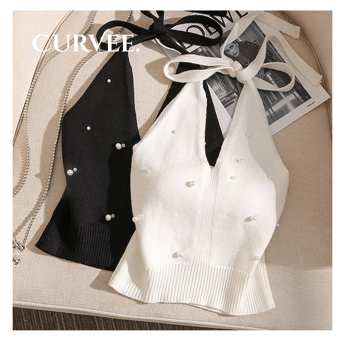 Backless Distinctive Strap Design Sleeveless Pure Base Top