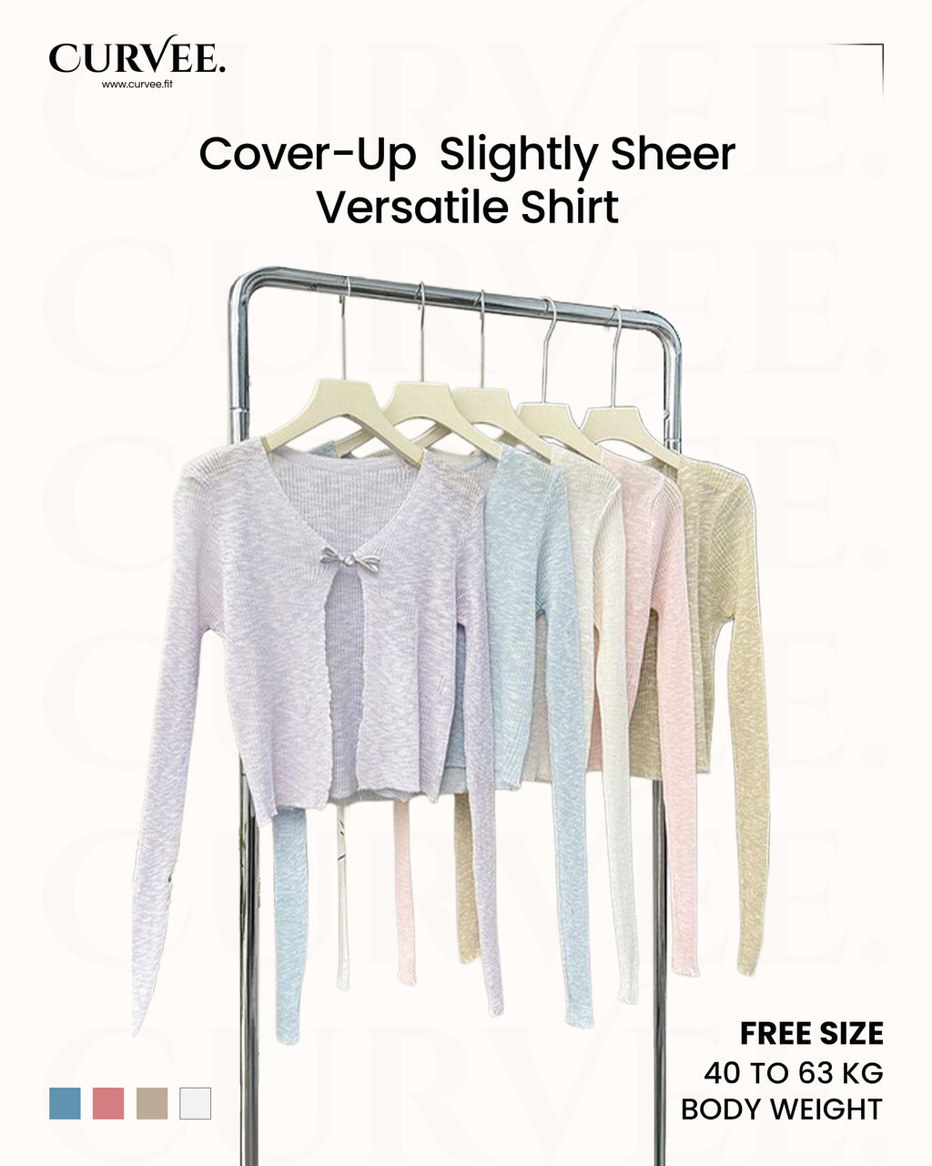 Cover-Up Slightly Sheer Versatile Shirt