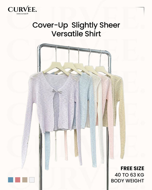 Cover-Up Slightly Sheer Versatile Shirt