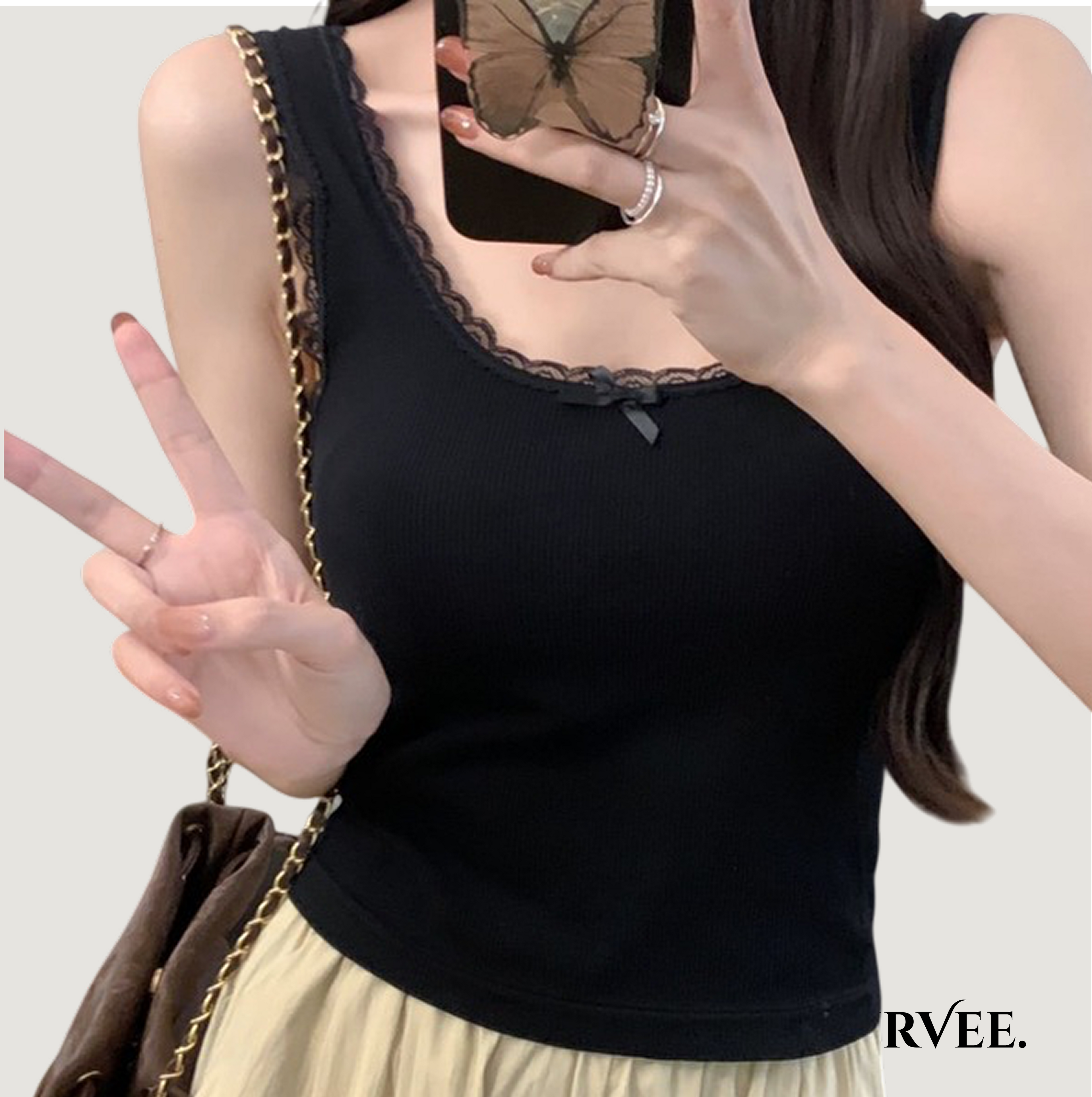 Wavy Lace Tank Top