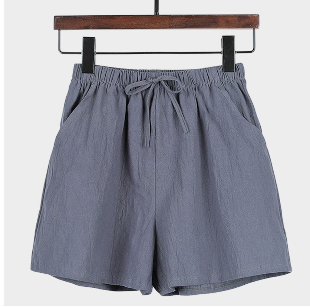 Women Shorts Loose Linen Cotton Shorts