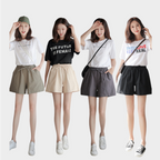 Women Shorts Loose Linen Cotton Shorts