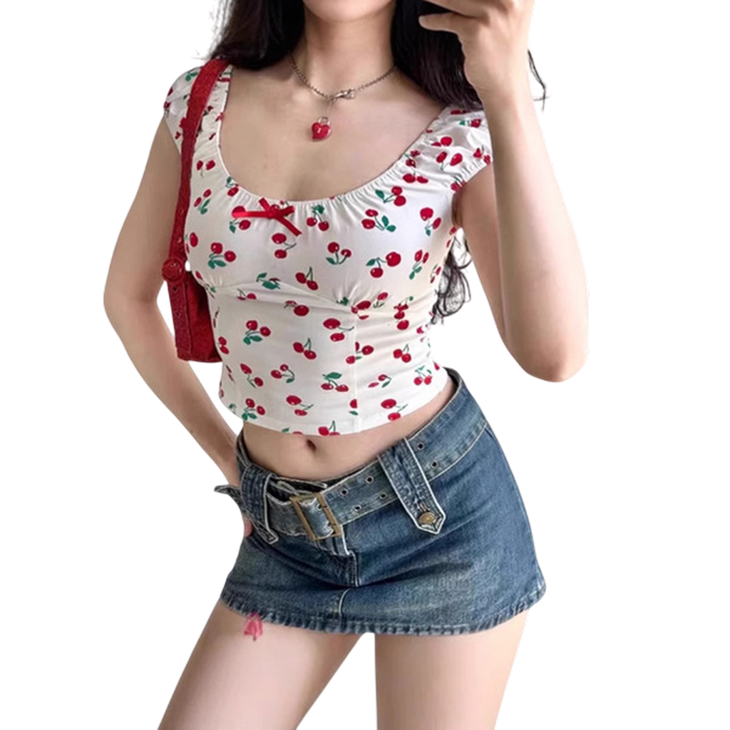 Printed Short-sleeved Top