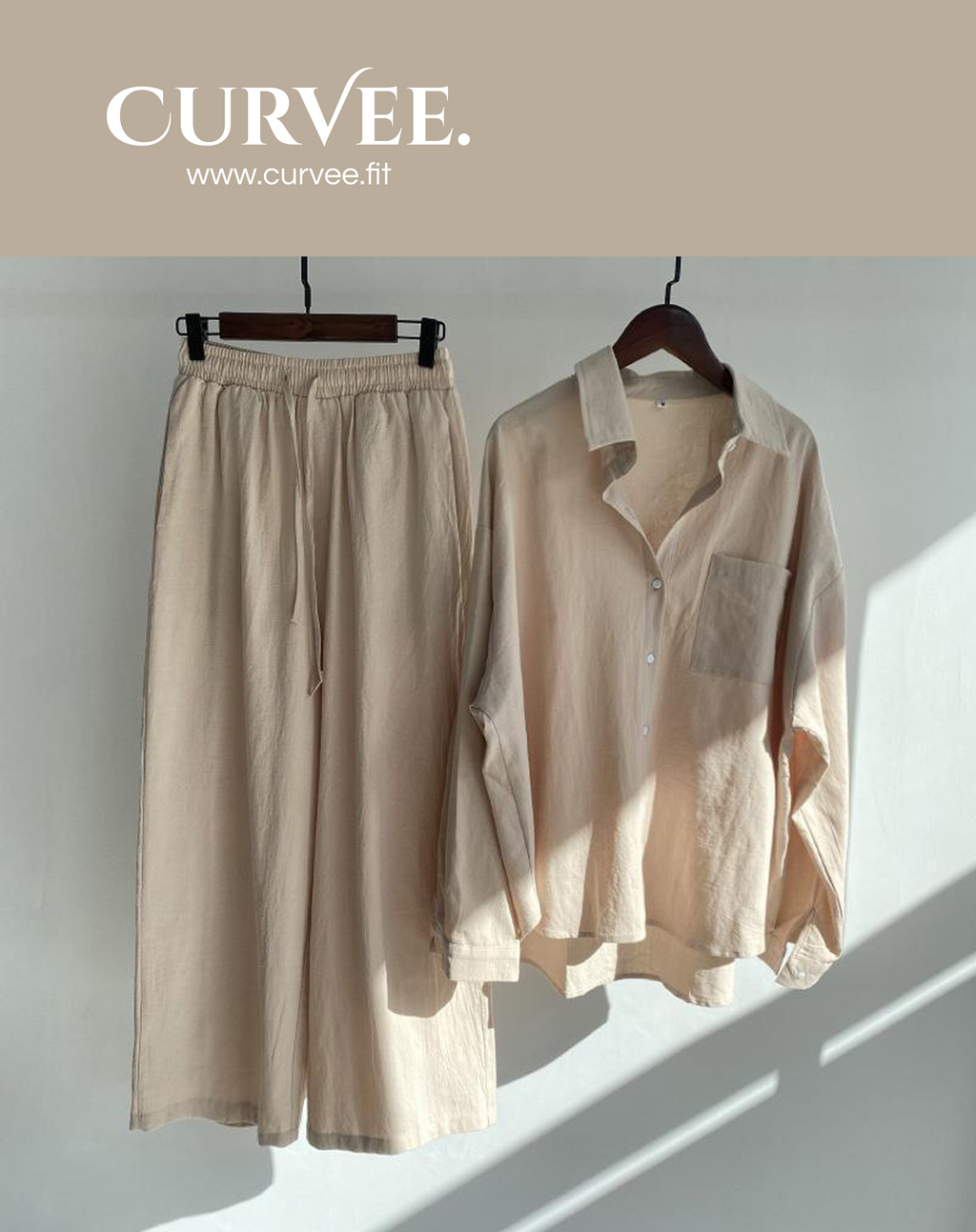 Women's Linen Shirt suit & Loose Pants