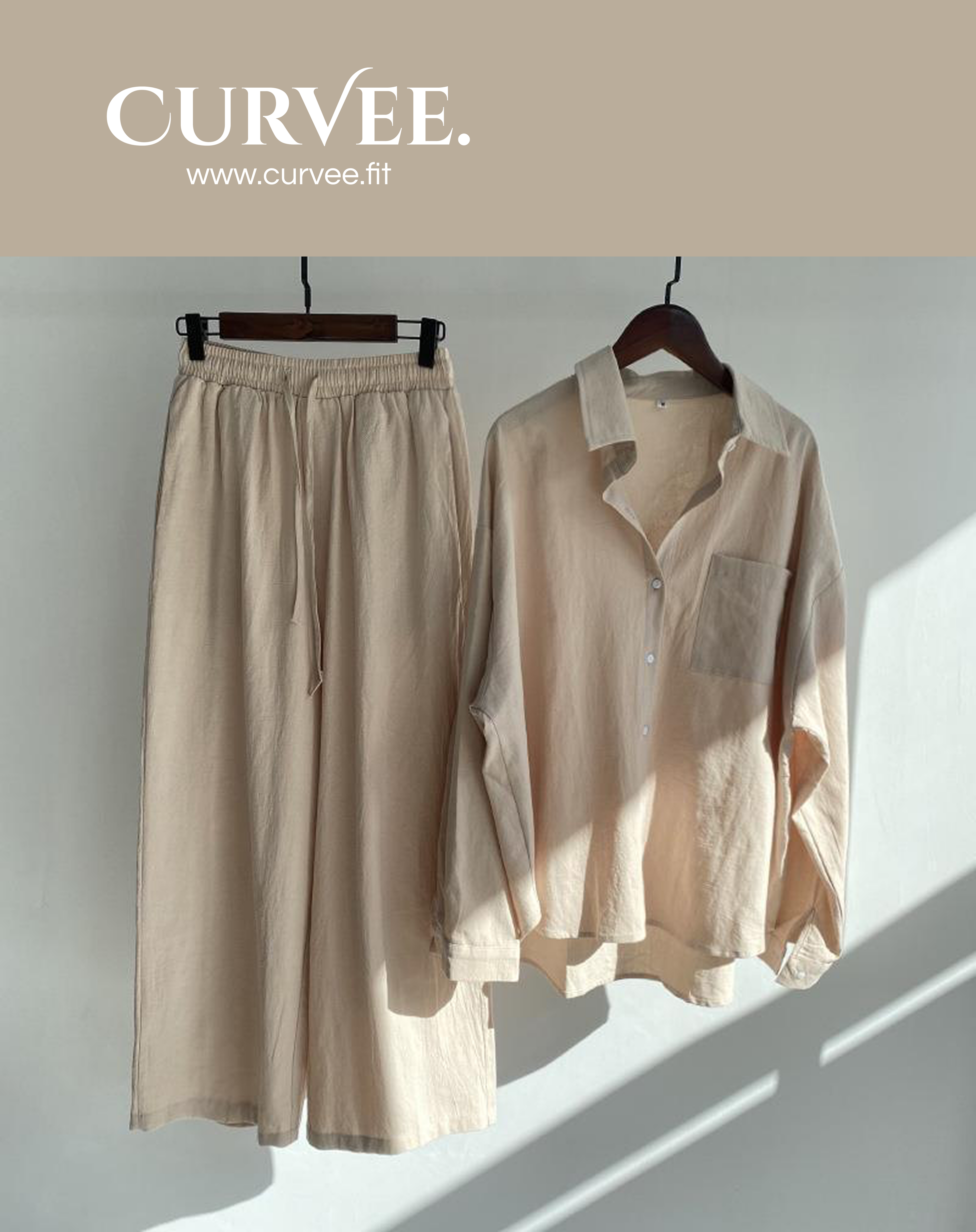 Women's Linen Shirt suit & Loose Pants