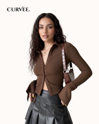 Slim-fit Slimming Stretch Long Sleeve Top