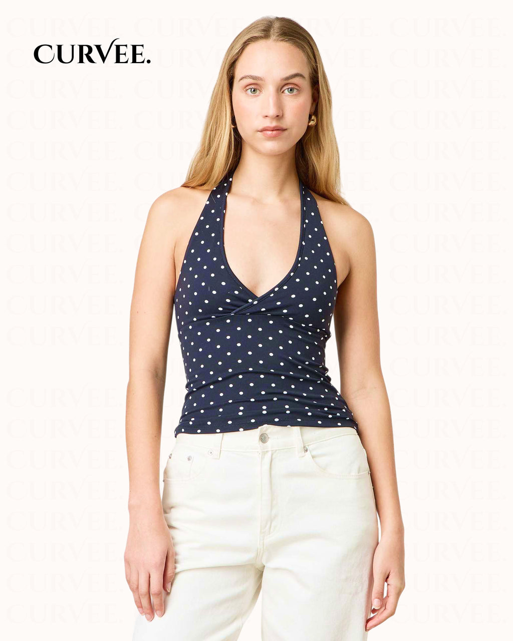 Aww! Cross-border  Slim-fit Neck Top