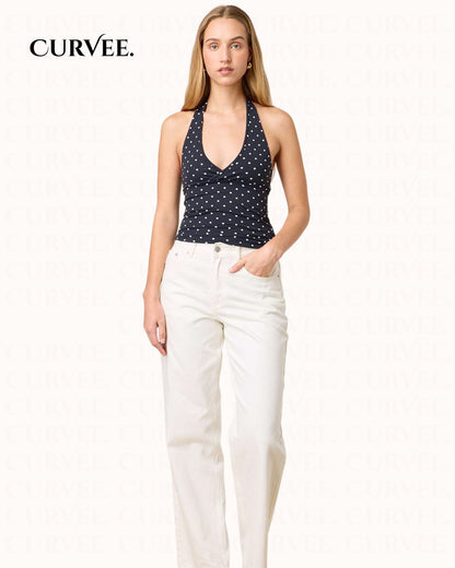 Aww! Cross-border  Slim-fit Neck Top