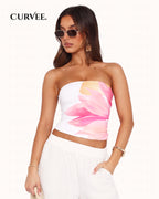 Aww! Versatile Flower Print Tube Top