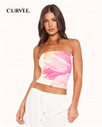 Aww! Versatile Flower Print Tube Top