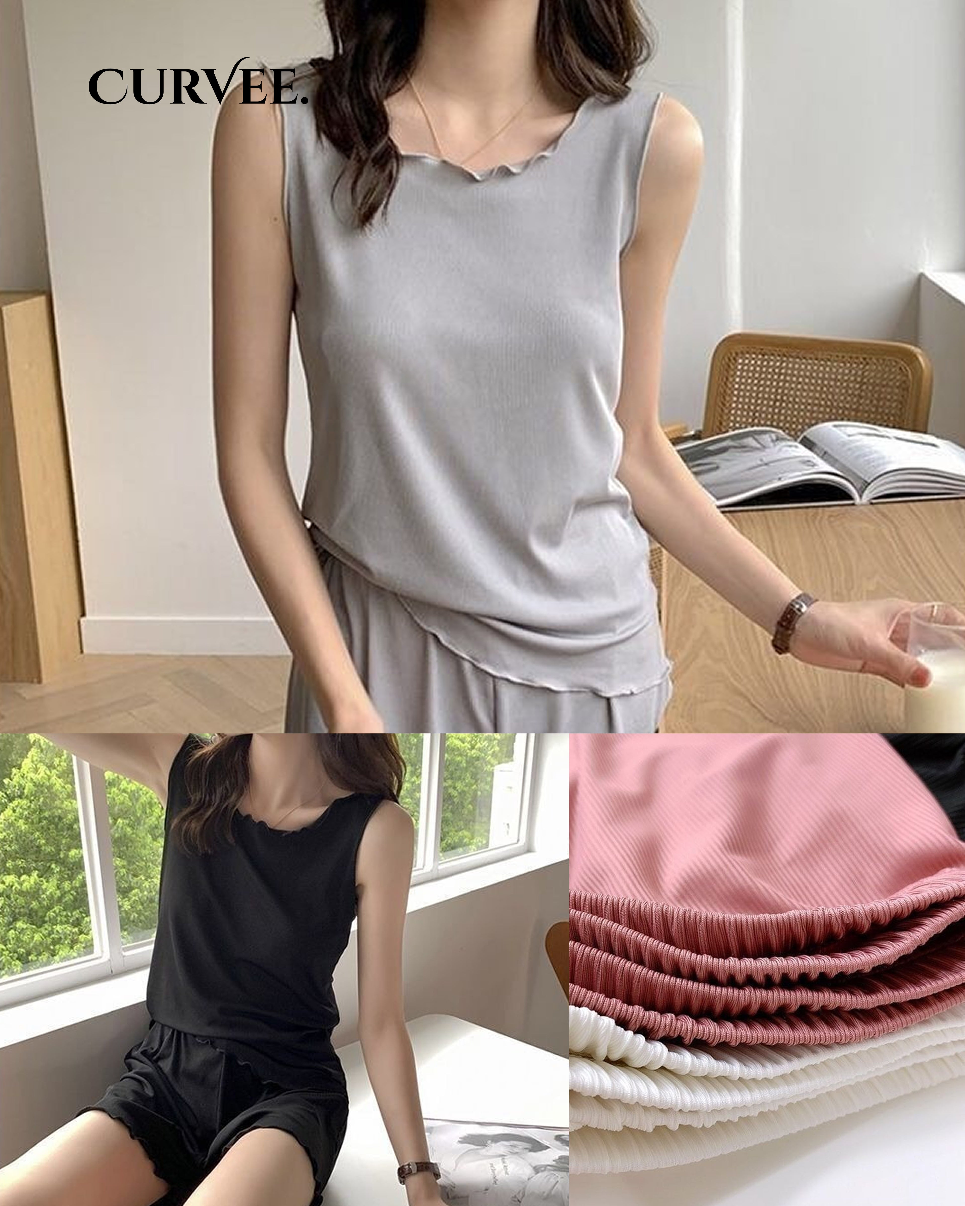 Silk Korean Ice Silk home wear suit