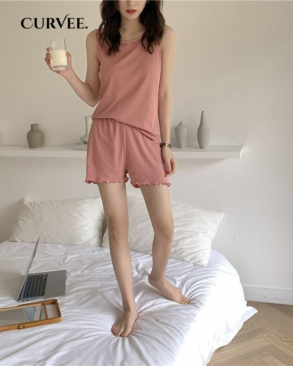 Silk Korean Ice Silk home wear suit