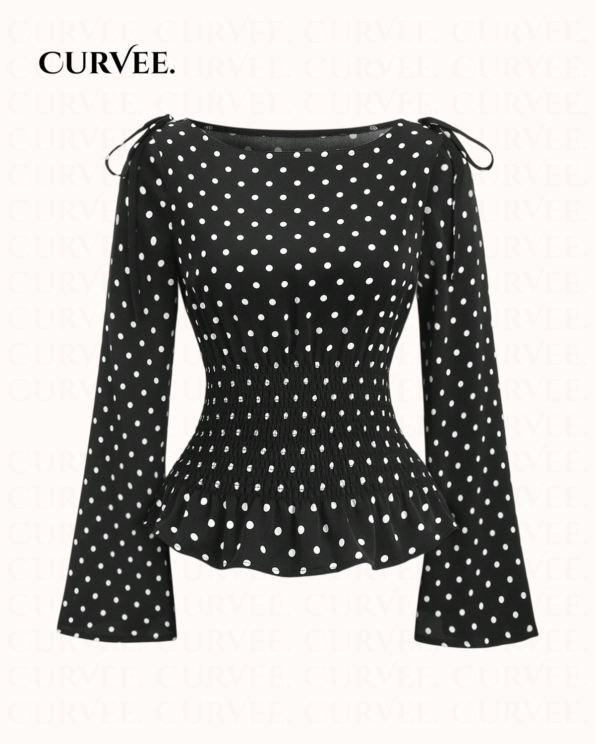 Polka Dot Niche Personality Spicy Girl Off-Shoulder Top