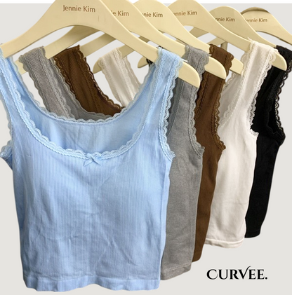 Wavy Lace Tank Top