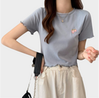 Embroidered Short T-shirt