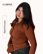 Slim-fit Slimming Stretch Long Sleeve Top