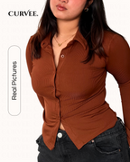 Slim-fit Slimming Stretch Long Sleeve Top