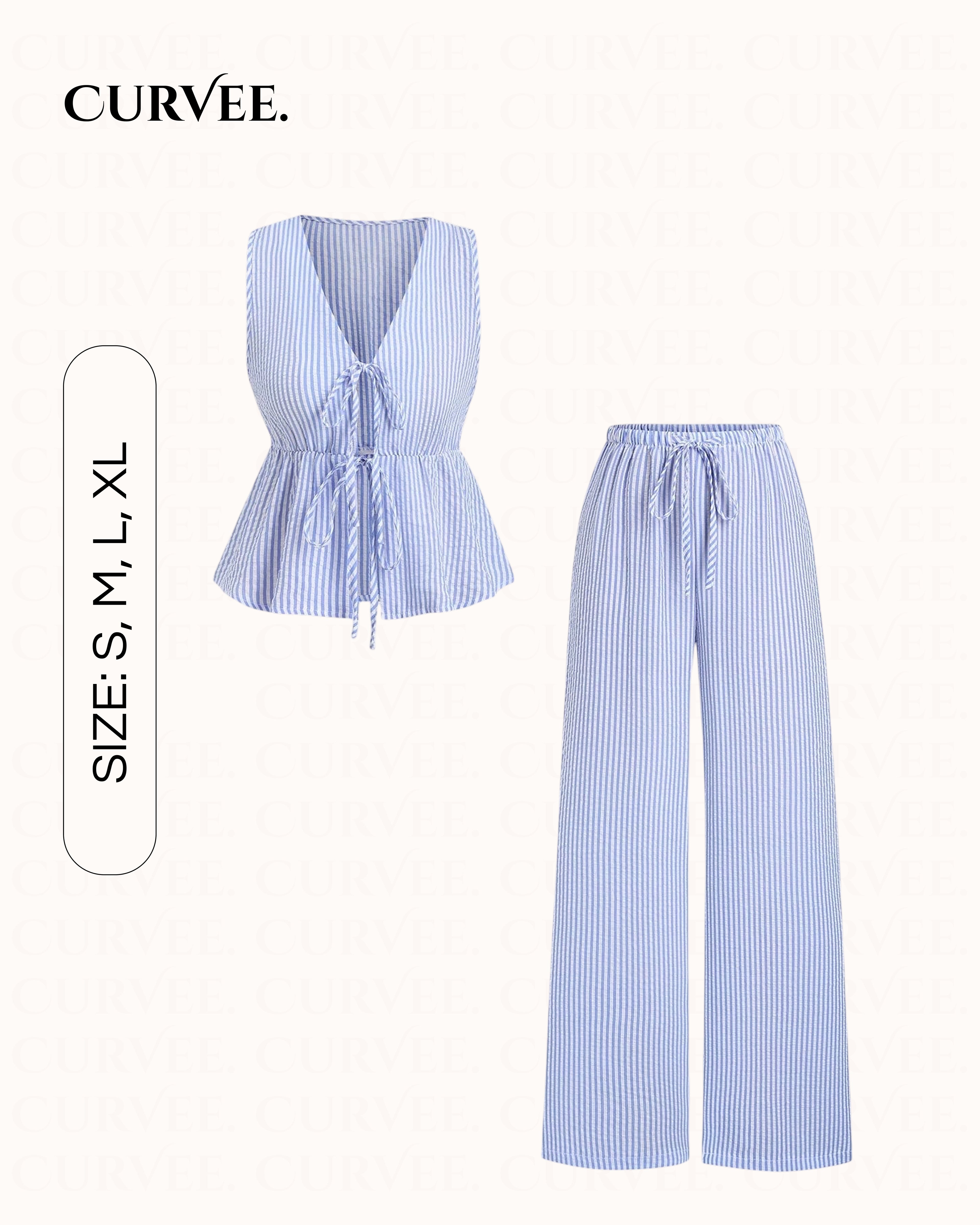 Striped Suit Casual Lace-Up Versatile Vest
