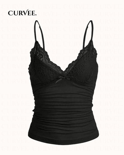 Aww! Slim Fit Inner Wear Spliced French Top