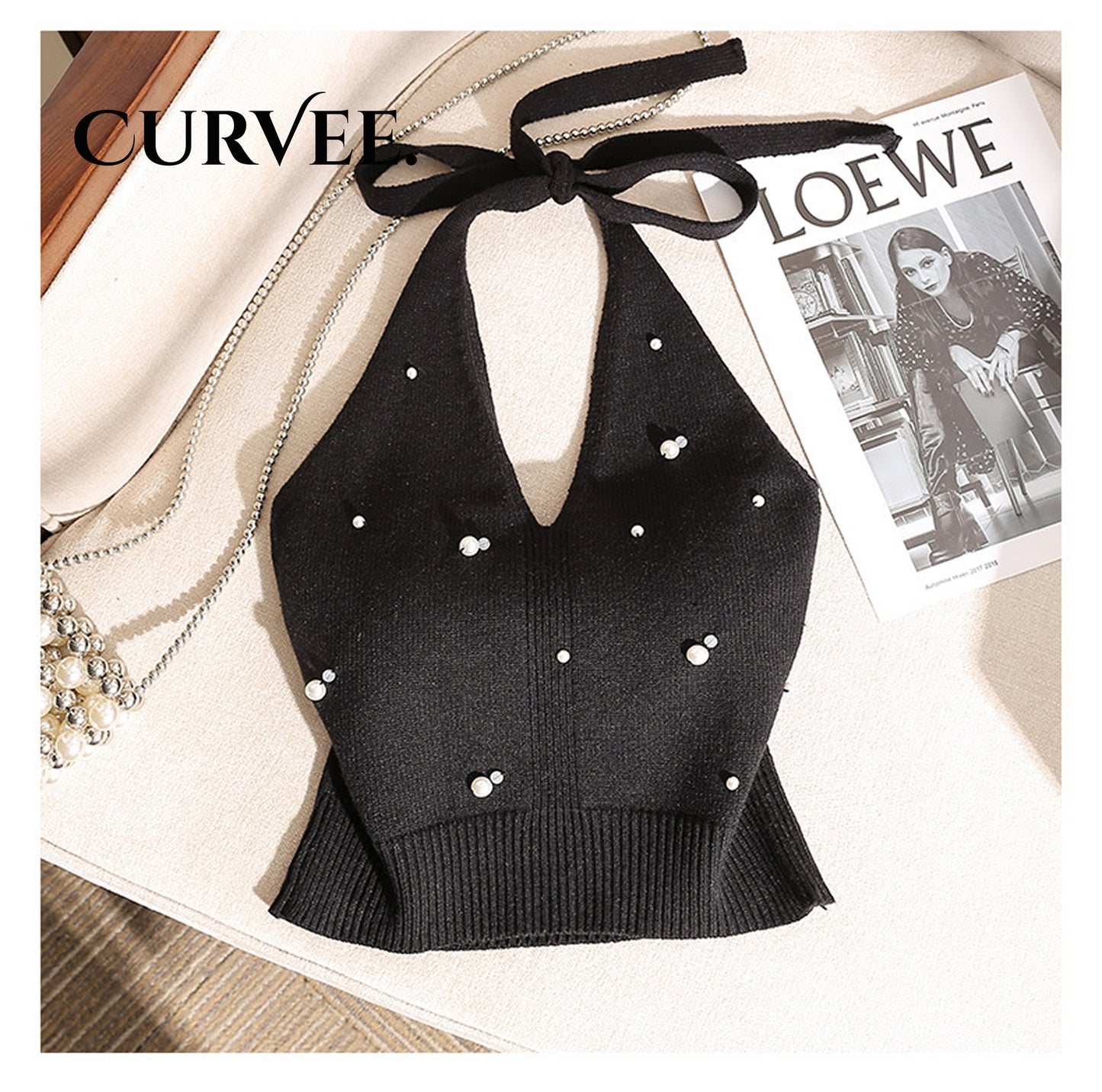 Backless Distinctive Strap Design Sleeveless Pure Base Top