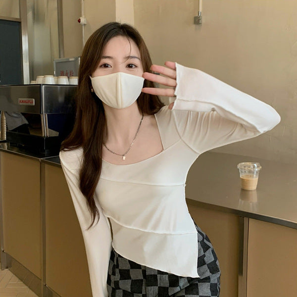 Square Neck T-Shirt Long Sleeve