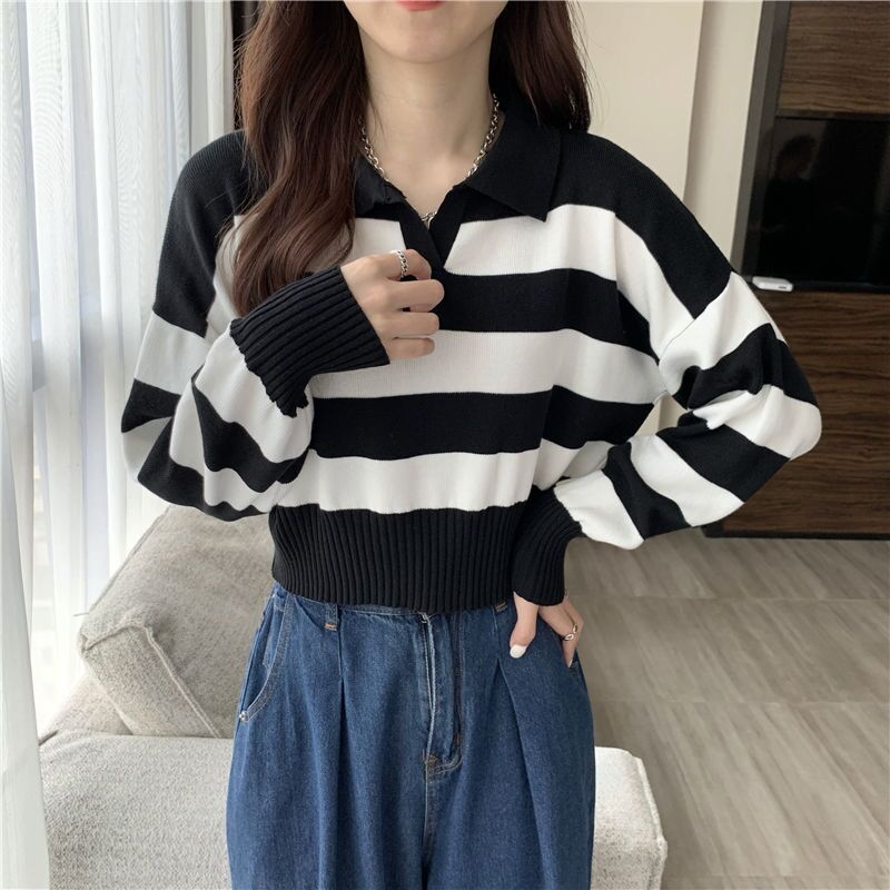 Loose outer wear long sleeve sweater