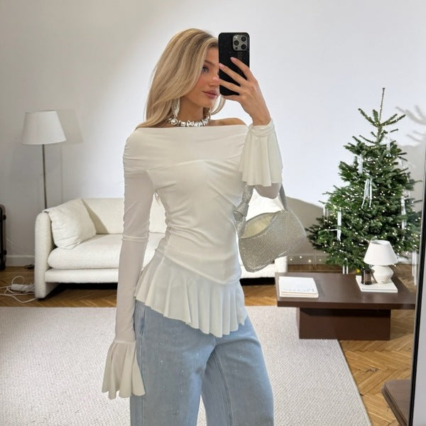 Long sleeve slim fit t-shirt top women