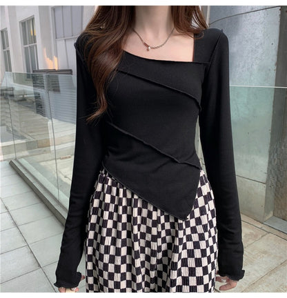 Square Neck T-Shirt Long Sleeve