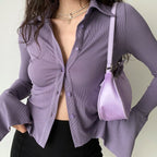 Slim-fit Slimming Stretch Long Sleeve Top