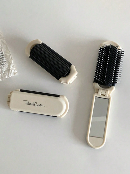 Portable With Built-In Mirror,Hair Brush,Comb