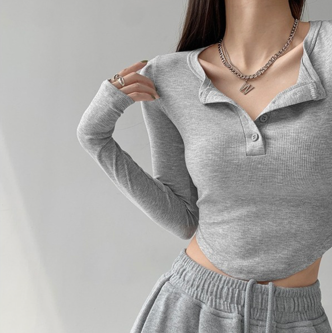 Slim Finger Long Sleeve Base Shirt