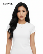 Ice Silk Ribbed Short-Sleeved T-Shirt