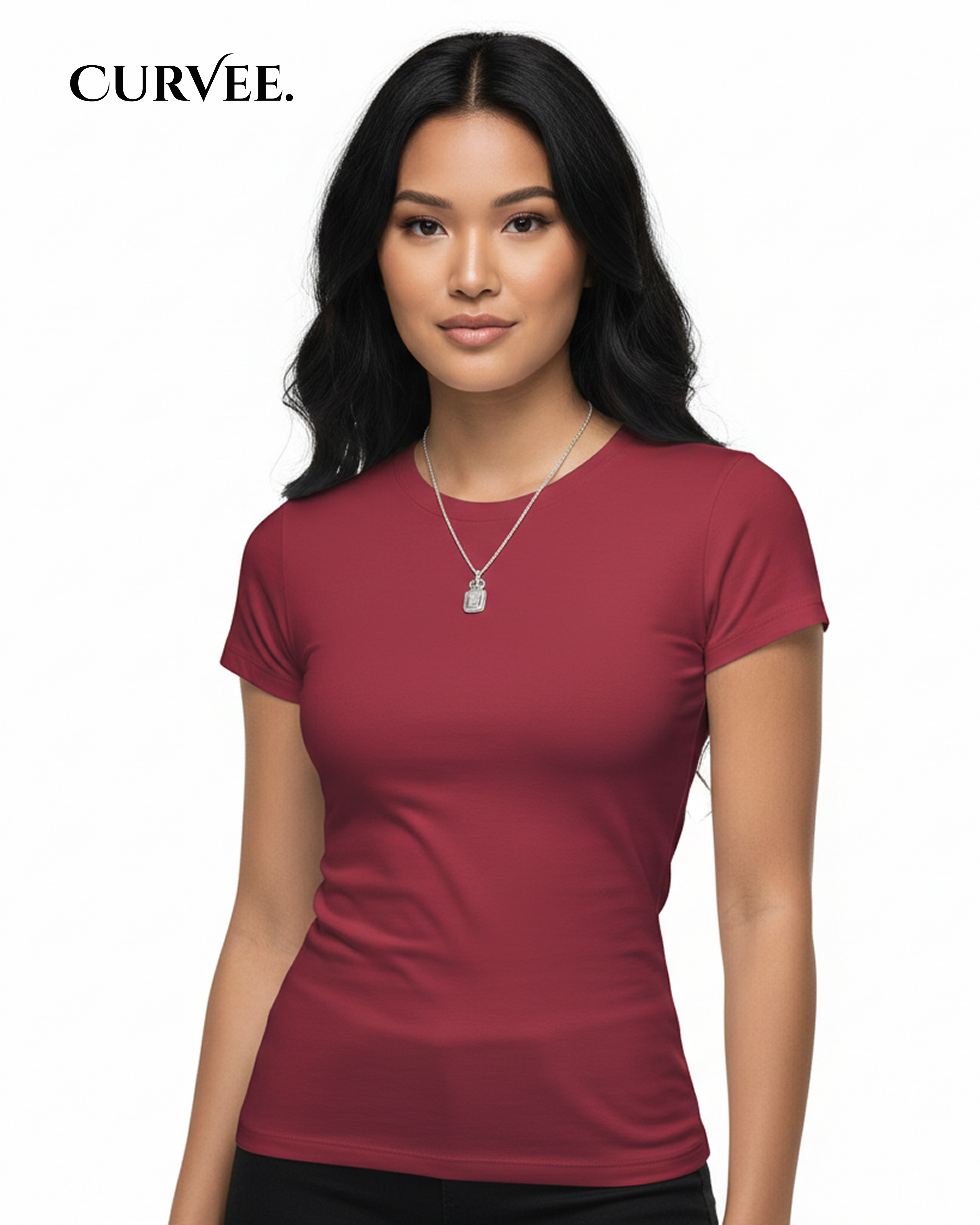 Ice Silk Ribbed Short-Sleeved T-Shirt