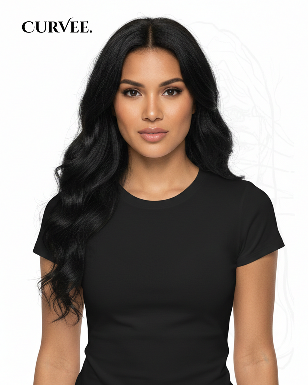 Ice Silk Ribbed Short-Sleeved T-Shirt