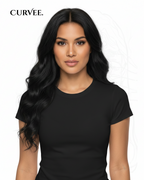 Ice Silk Ribbed Short-Sleeved T-Shirt