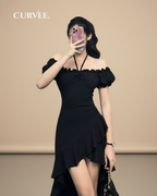 Aww! One-Shoulder Waist  Mid-Length Skirt