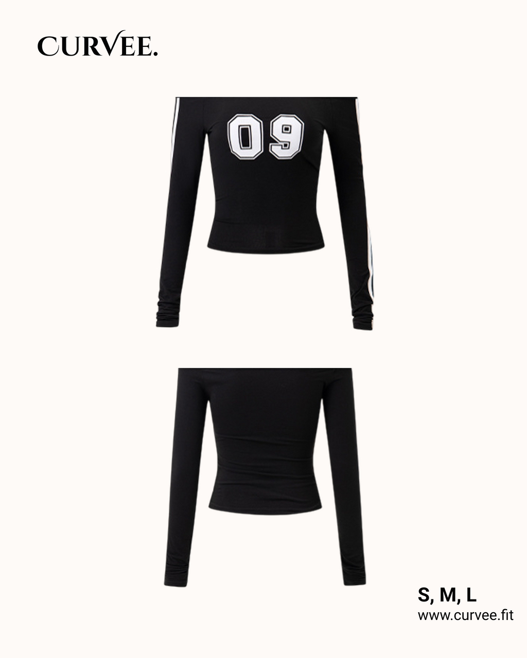 Off-Shoulder Long-Sleeve T-Shirt