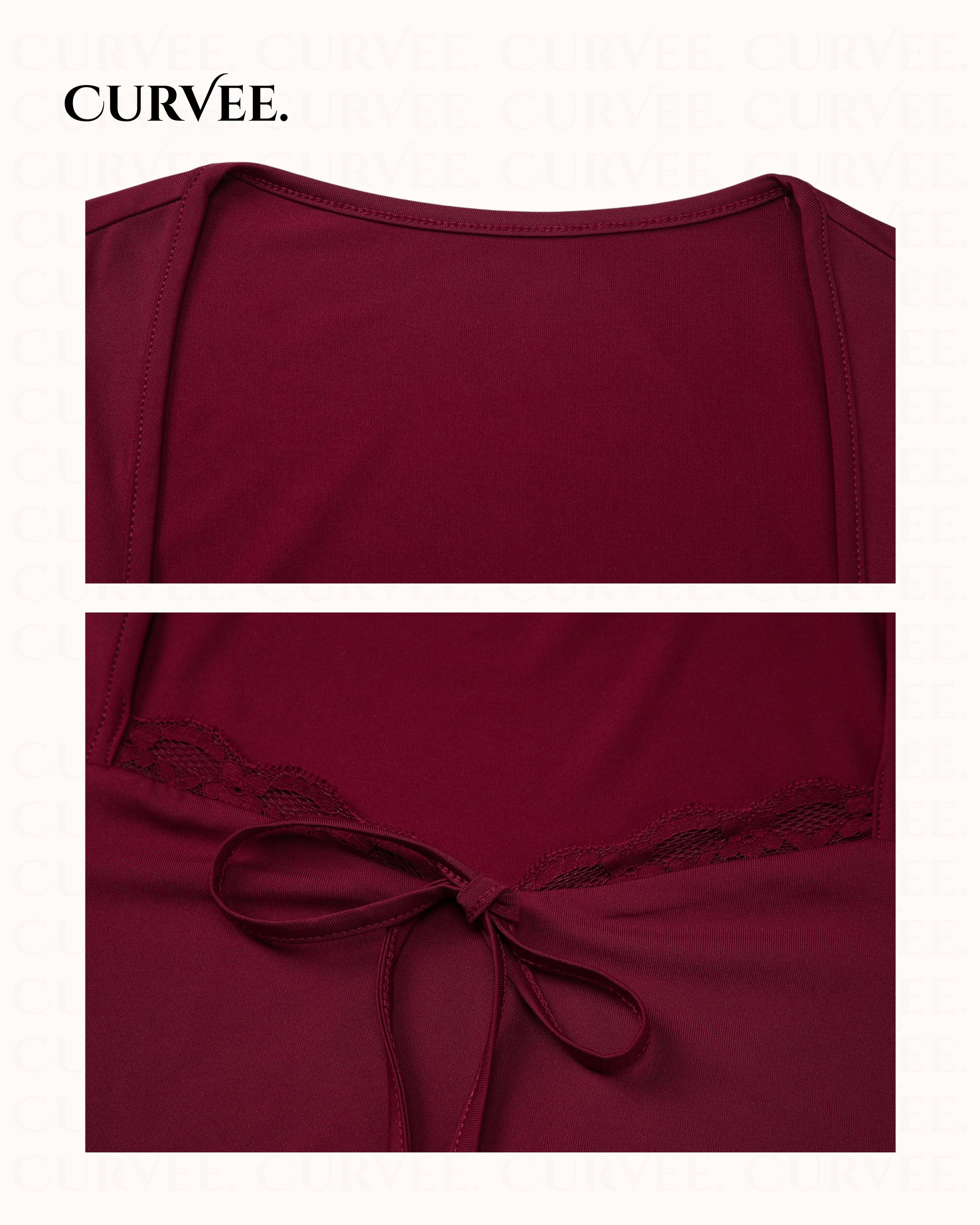 Wine red short sleeve T-shirt Top